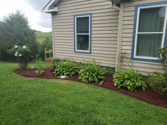Red Rubber Mulch Landscaping Beds