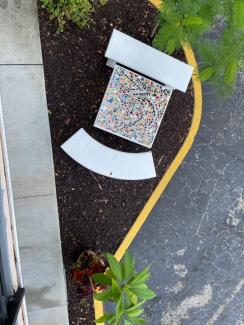 Commercial Parking Lot Rubber Mulch Landscape Islands 